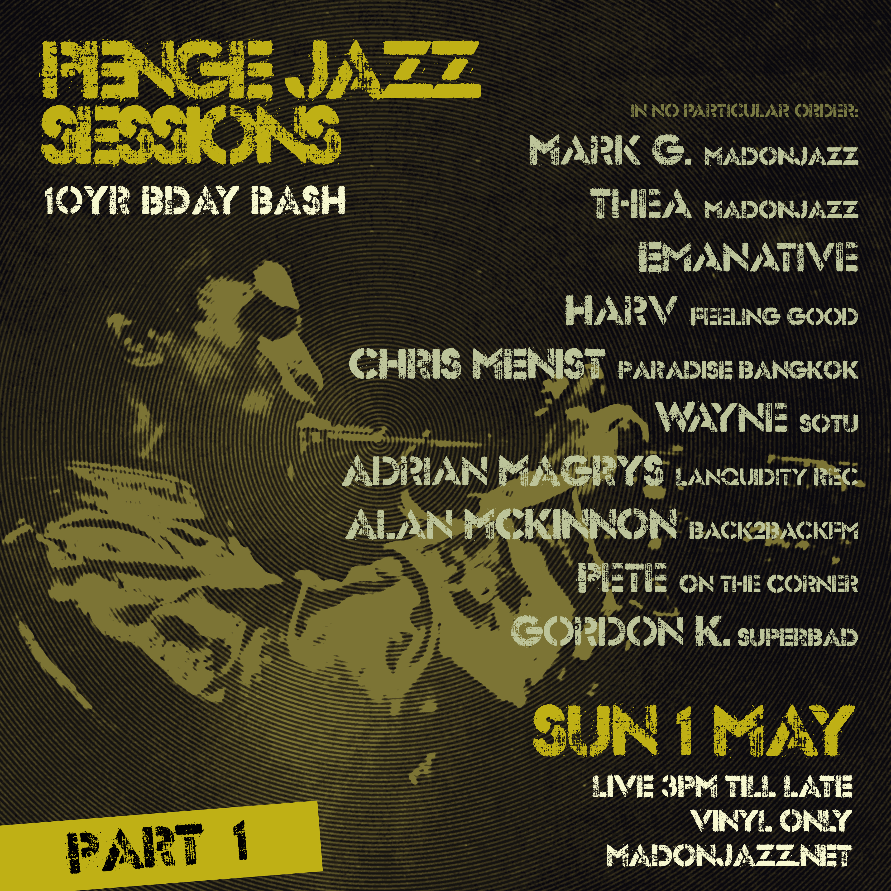 Penge Jazz Sessions May 2016 – Pt 1: MADONJAZZ / Wayne / Pete OTC