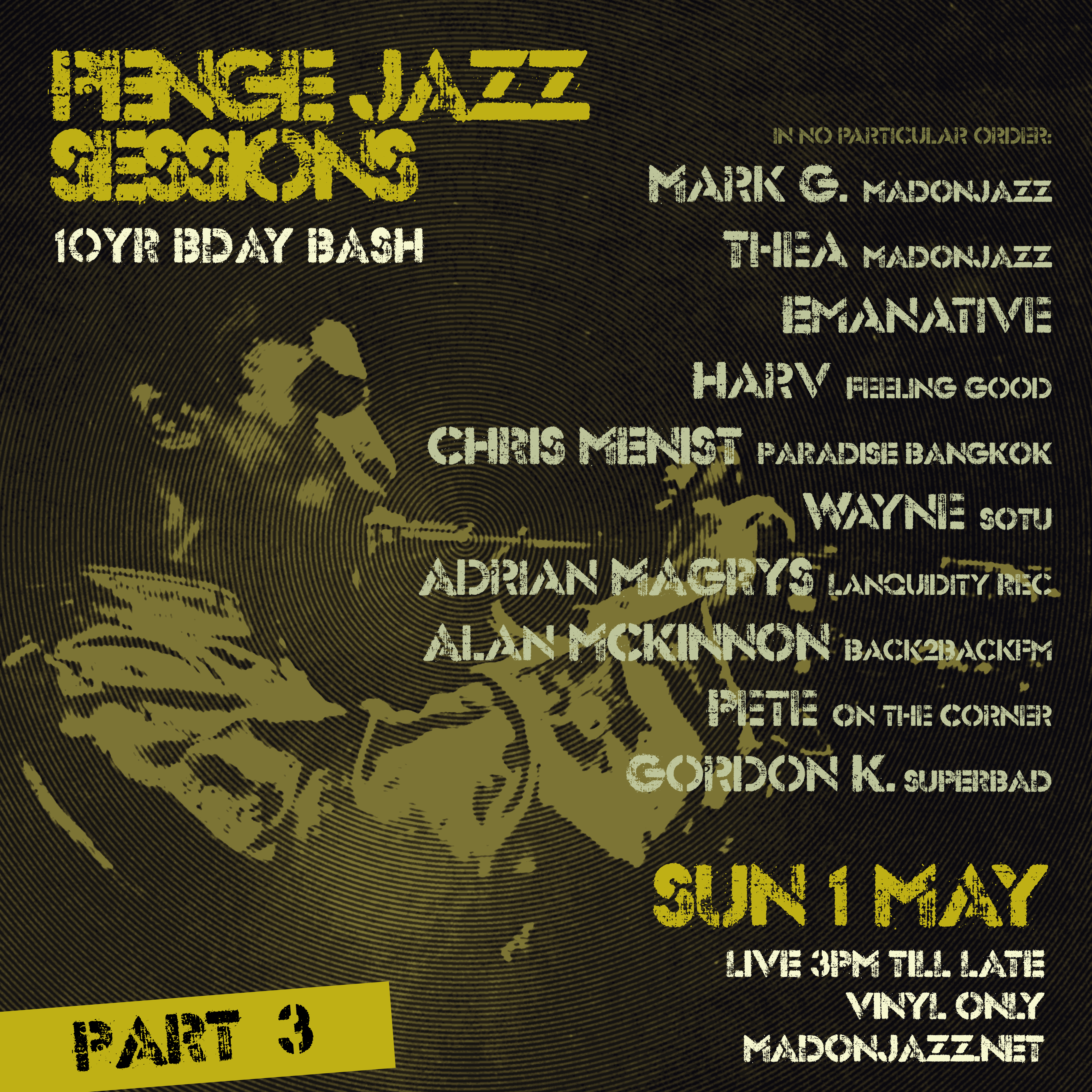 Penge Jazz Sessions May 2016 – Pt 3: DJ Harv / Alan McKinnon / Chris Menist